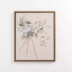 Kirklands Home Flower Stems I Framed Canvas Art Print Best