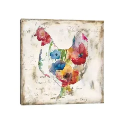 Kirklands Home Flowered Hen Canvas Art Print Multicolor Clearance