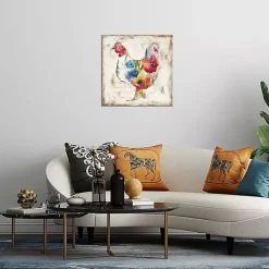 Kirklands Home Flowered Hen Canvas Art Print Multicolor Clearance