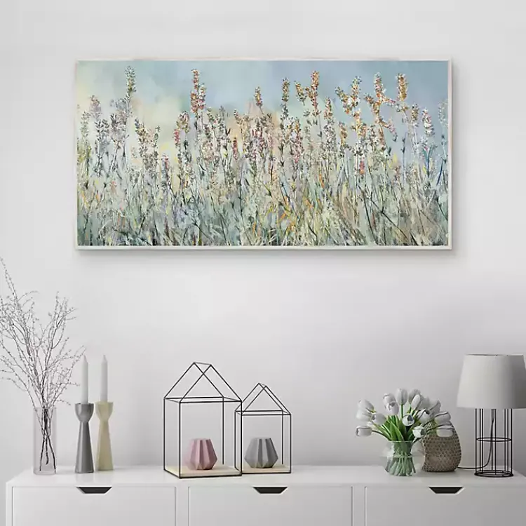 Kirklands Home Flowering Fields Framed Canvas Art Print Discount