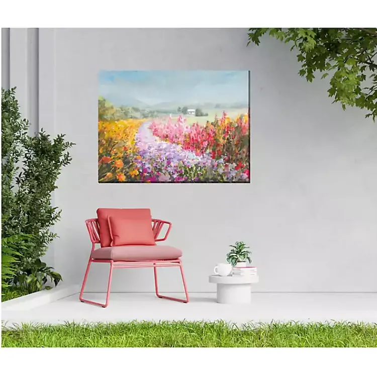 Kirklands Home Flowering Footpath Outdoor Canvas Art Print Hot