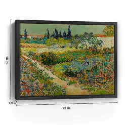 Kirklands Home Flowering Garden Path Canvas Art Print, 22x18 in. Green Online