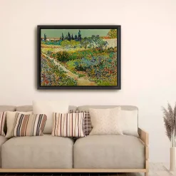 Kirklands Home Flowering Garden Path Canvas Art Print, 42x32 in. Green Discount