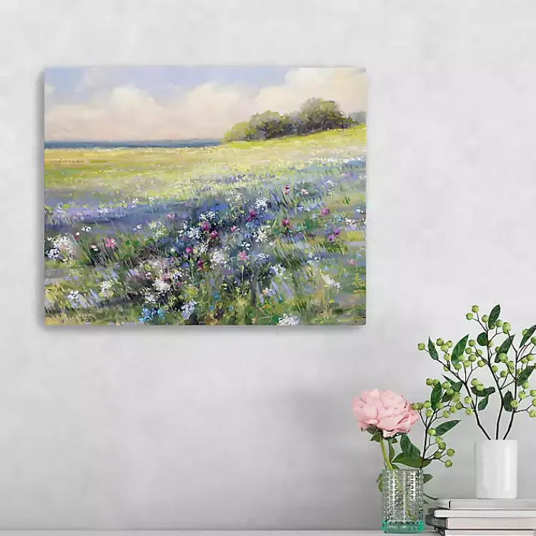 Kirklands Home Flowers by the Sea Canvas Art Print New