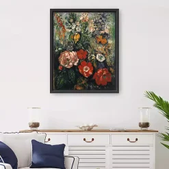 Kirklands Home Flowers Paul Cezanne Framed Canvas Art Print Multi Sale