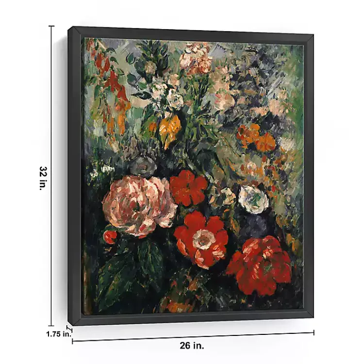 Kirklands Home Flowers Paul Cezanne Framed Canvas Art Print Multi Sale