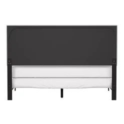 Kirklands Home Fog Upholstered Nailhead Trim Queen Bed Gray Discount