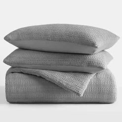 Kirklands Home Fog Waffle Ultra-Soft 3-pc. Twin Comforter Set Gray