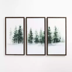 Kirklands Home Foggy Forest Framed Canvas Art Prints, Set of 3 Best