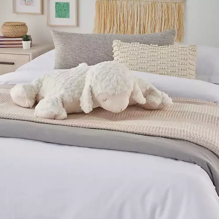 Pillows>Kirklands Home Foldable Lamb Stuffed Animal White