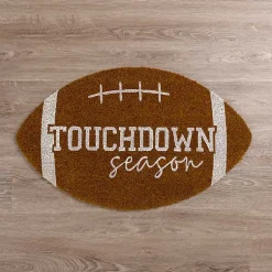 Kirklands Home Football Touchdown Season Doormat Brown New