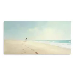 Kirklands Home Footprints in the Sand Canvas Art Print, 20x10 in. Clearance