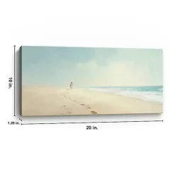 Kirklands Home Footprints in the Sand Canvas Art Print, 20x10 in. Clearance