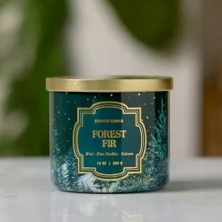 Candles>Kirklands Home Forest Fir Triple Wick Jar Candle Green
