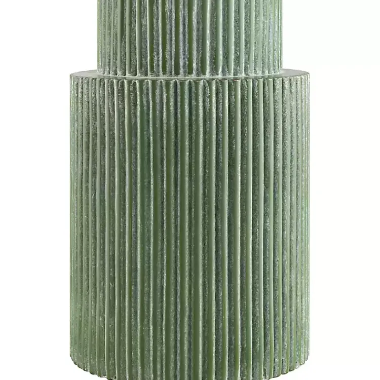 Kirklands Home Forest Green Ribbed Table Lamp White Online