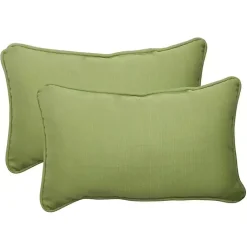 Kirklands Home Forest Welt Outdoor Lumbar Pillows, Set of 2 Green Sale