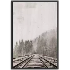 Kirklands Home Forest Railway Framed Giclee Canvas Art Print Sale
