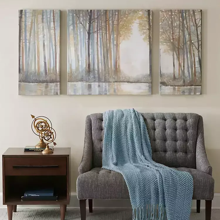 Kirklands Home Forest Reflections Canvas Art Prints, Set of 3 Multi Clearance