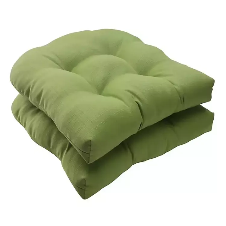 Kirklands Home Forest Tufted Outdoor Wicker Cushions, Set of 2 Green Hot
