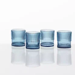 Kirklands Home Fortessa NoHo Short Glasses, Set of 4 Blue