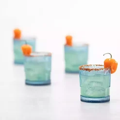 Kirklands Home Fortessa NoHo Short Glasses, Set of 4 Blue