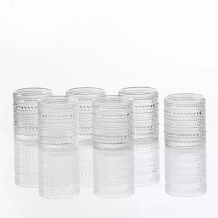 Kirklands Home Fortessa Bead Short Glasses, Set of 6 Clear Hot