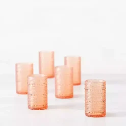 Kirklands Home Fortessa Coral Orbetto Highball Glasses, Set of 4 Orange Outlet
