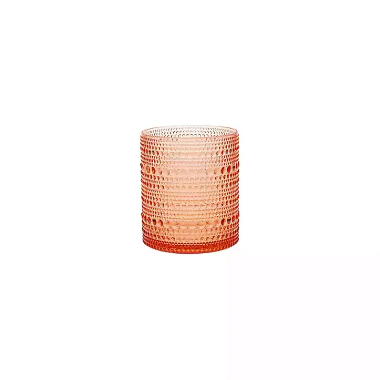 Kirklands Home Fortessa Coral Orbetto Short Glasses, Set of 4 Orange