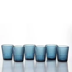 Kirklands Home Fortessa Cornflower Malcolm Short Glasses, Set of Blue Best