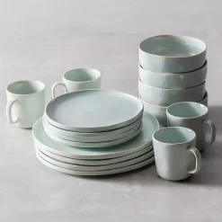 Kirklands Home Fortessa Cypress Ceramic Mugs, Set of 4 Blue New