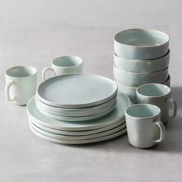 Kirklands Home Fortessa Cypress Ceramic Mugs, Set of 4 Blue New