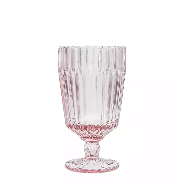 Kirklands Home Fortessa Archie Goblet Glasses, Set of 6 Pink New