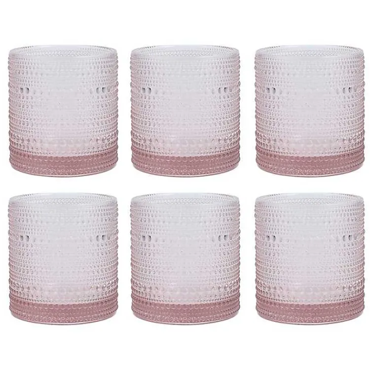 Kirklands Home Fortessa Jupiter Short Glasses, Set of 6 Pink Online