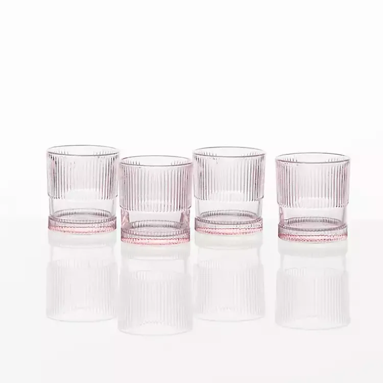 Kirklands Home Fortessa NoHo Short Glasses, Set of 4 Pink Sale