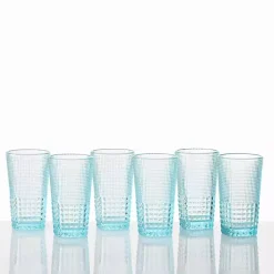 Kirklands Home Fortessa Pool Malcolm Tall Glasses, Set of 6 Blue Clearance