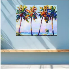 Kirklands Home Four Flamboyant Palms Outdoor Canvas Art Print Sale