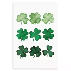 St Patricks Day Decorations>Kirklands Home Four Leaf Clovers Canvas Art Print