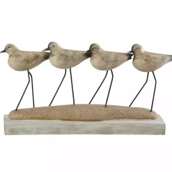 Statues & Figurines>Kirklands Home Four Sand Pipers on Sd Tan