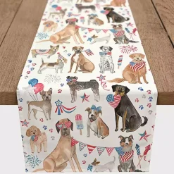Kirklands Home Fourth of July Patriotic Pups Table Runner, 72 in. Sale