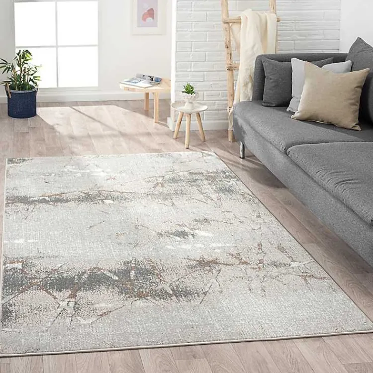 Kirklands Home Fractional Stone Area Rug, 5x7 Gray Discount