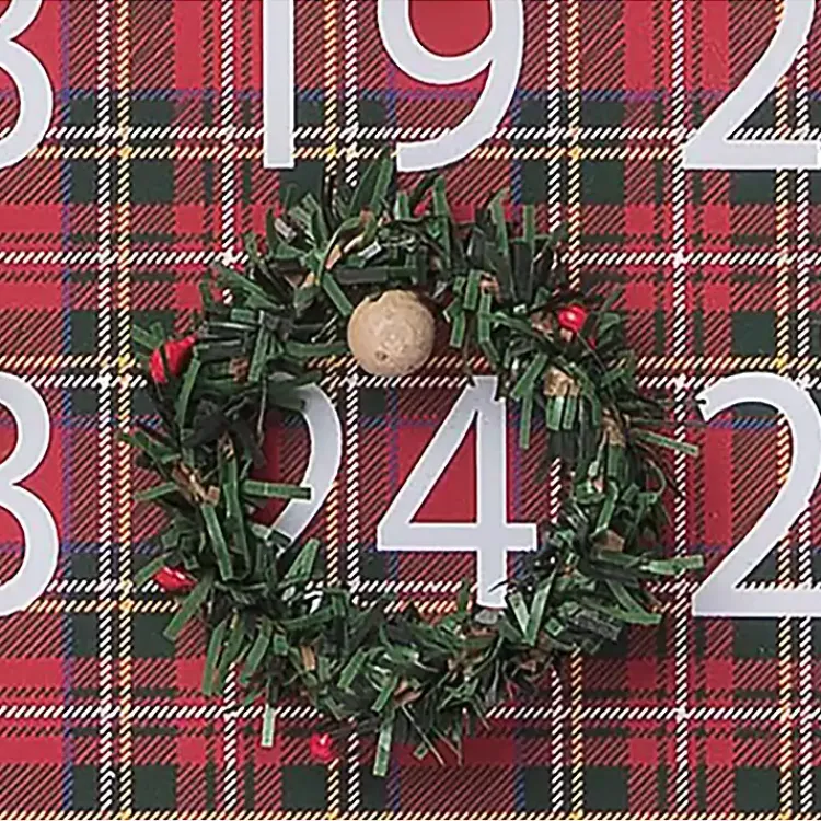 Christmas Art & Wall Decor>Kirklands Home Framed Christmas Countdown Plaid Wall Plaque