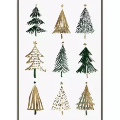 Christmas Art & Wall Decor>Kirklands Home Framed Christmas Trees Canvas Art Print