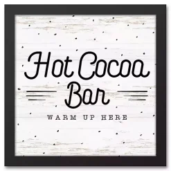 Christmas Art & Wall Decor>Kirklands Home Framed Hot Cocoa Bar Christmas Canvas Wall Plaque