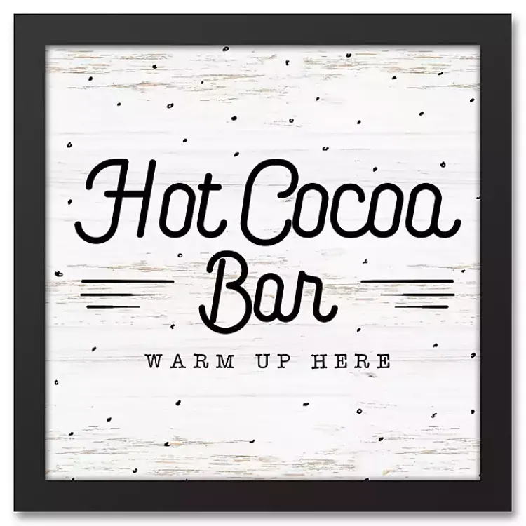 Christmas Art & Wall Decor>Kirklands Home Framed Hot Cocoa Bar Christmas Canvas Wall Plaque