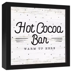 Christmas Art & Wall Decor>Kirklands Home Framed Hot Cocoa Bar Christmas Canvas Wall Plaque