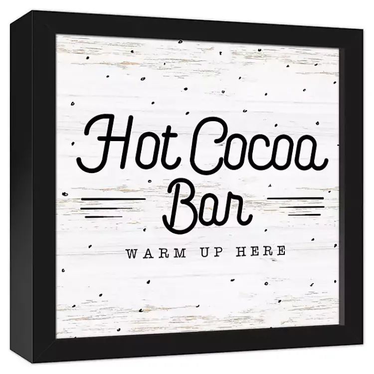 Christmas Art & Wall Decor>Kirklands Home Framed Hot Cocoa Bar Christmas Canvas Wall Plaque