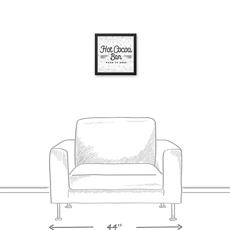 Christmas Art & Wall Decor>Kirklands Home Framed Hot Cocoa Bar Christmas Canvas Wall Plaque