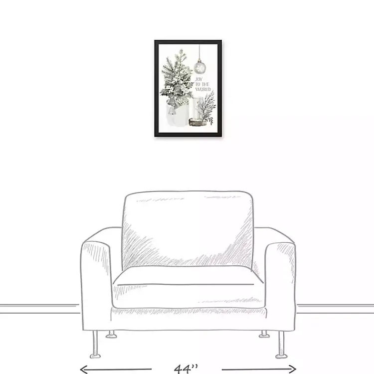 Christmas Art & Wall Decor>Kirklands Home Framed Joy to the World Christmas Canvas Art Print