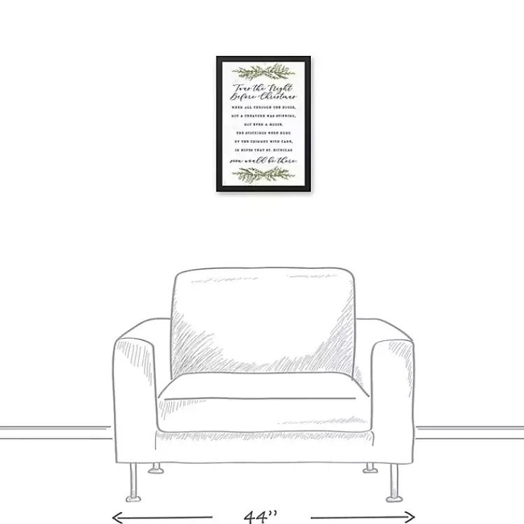 Christmas Art & Wall Decor>Kirklands Home Framed Night Before Christmas Canvas Wall Plaque