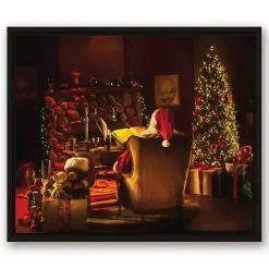Christmas Art & Wall Decor>Kirklands Home Framed Santa Sitting Christmas Canvas Art Print
